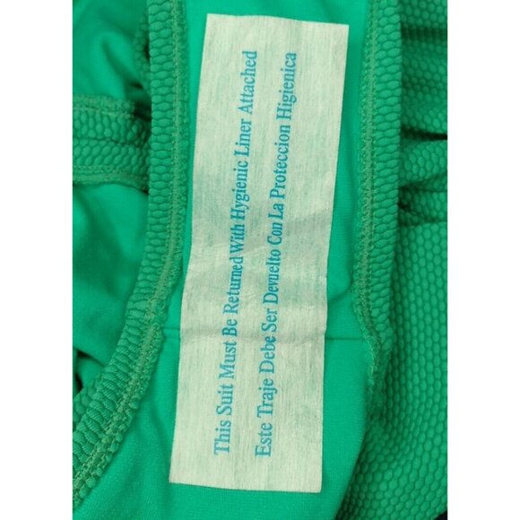 Stoney Clover Ln S 4-6 Deep V-Neck Textured One Piece Green Swim Suit Target NWT - Picture 7 of 9